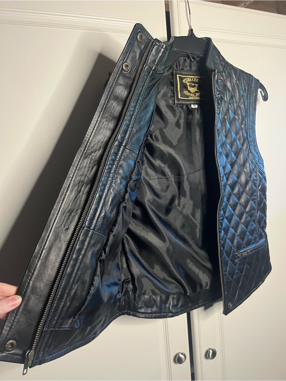 Vintage Casa Piel Quilted Lambskin Leather Vest - Picture 6 of 13